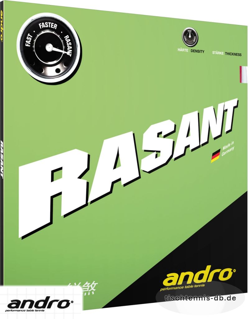 ANDRO RASANT Powergrip 1,7mm schwarz Tischtennis  Belag Tischtennisbelag NEU OVP 